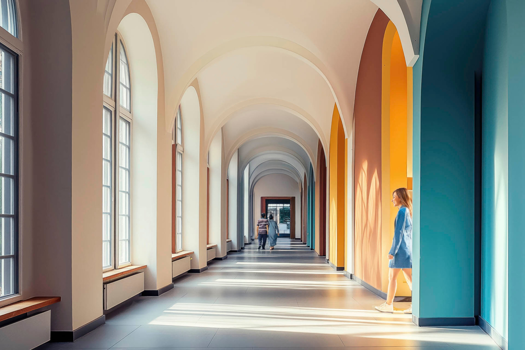 Für ebene, gewölbte und geneigte Flächen, farblich anpassbar in RAL- und NCS-Tönen. © Saint-Gobain Ecophon AB