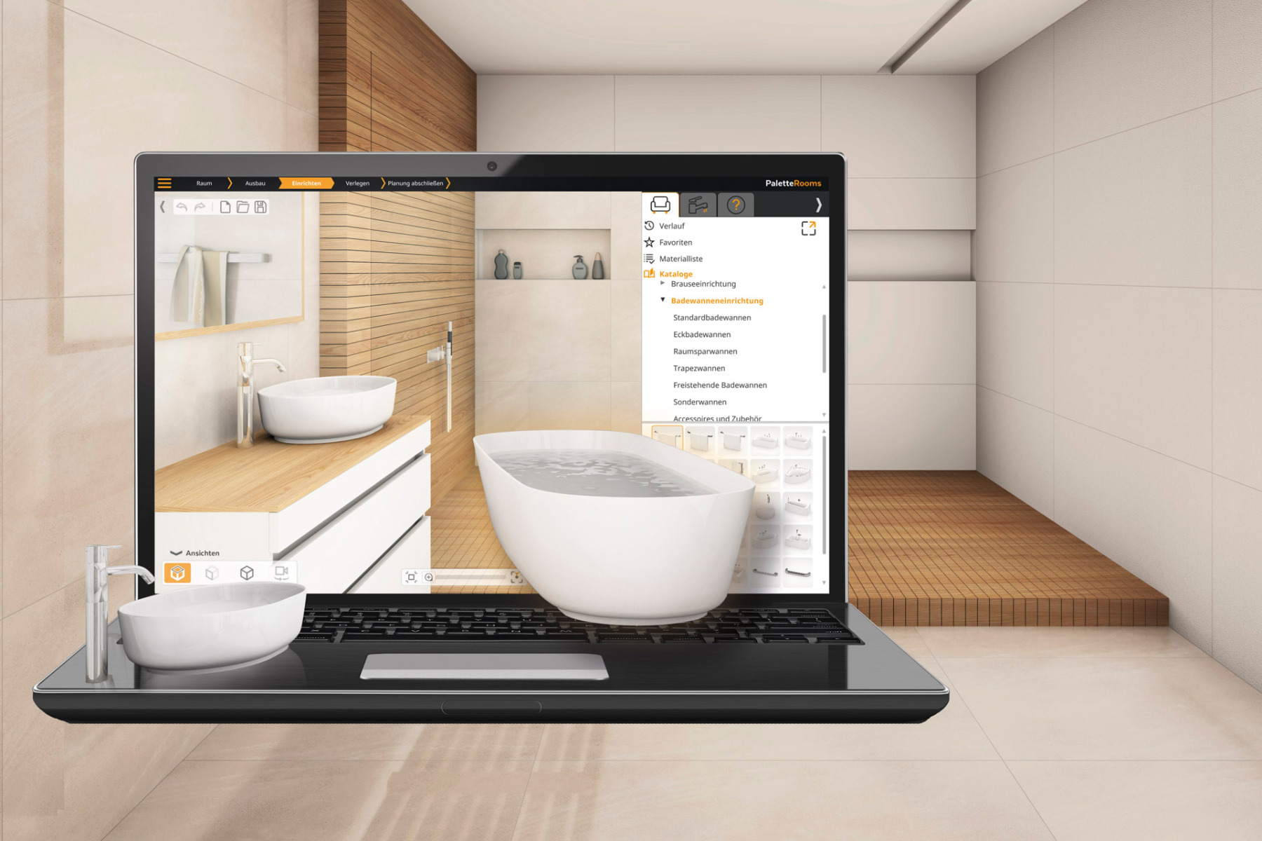 Mit Palette Rooms unterstützt Hersteller Palette CAD die intuitive Möbel- und Raumplanung. © Palette CAD 