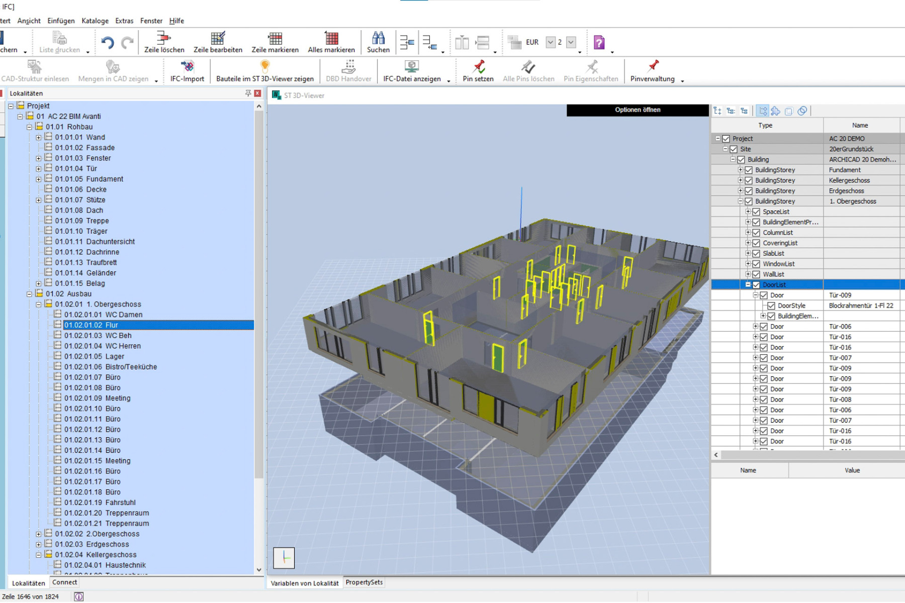 Der IFC-Viewer von Avanti 2023 mit 64-Bit-Technologie: Jetzt leistungsfähiger beim Import und mit neuen Features ausgestattet, © Softtech
