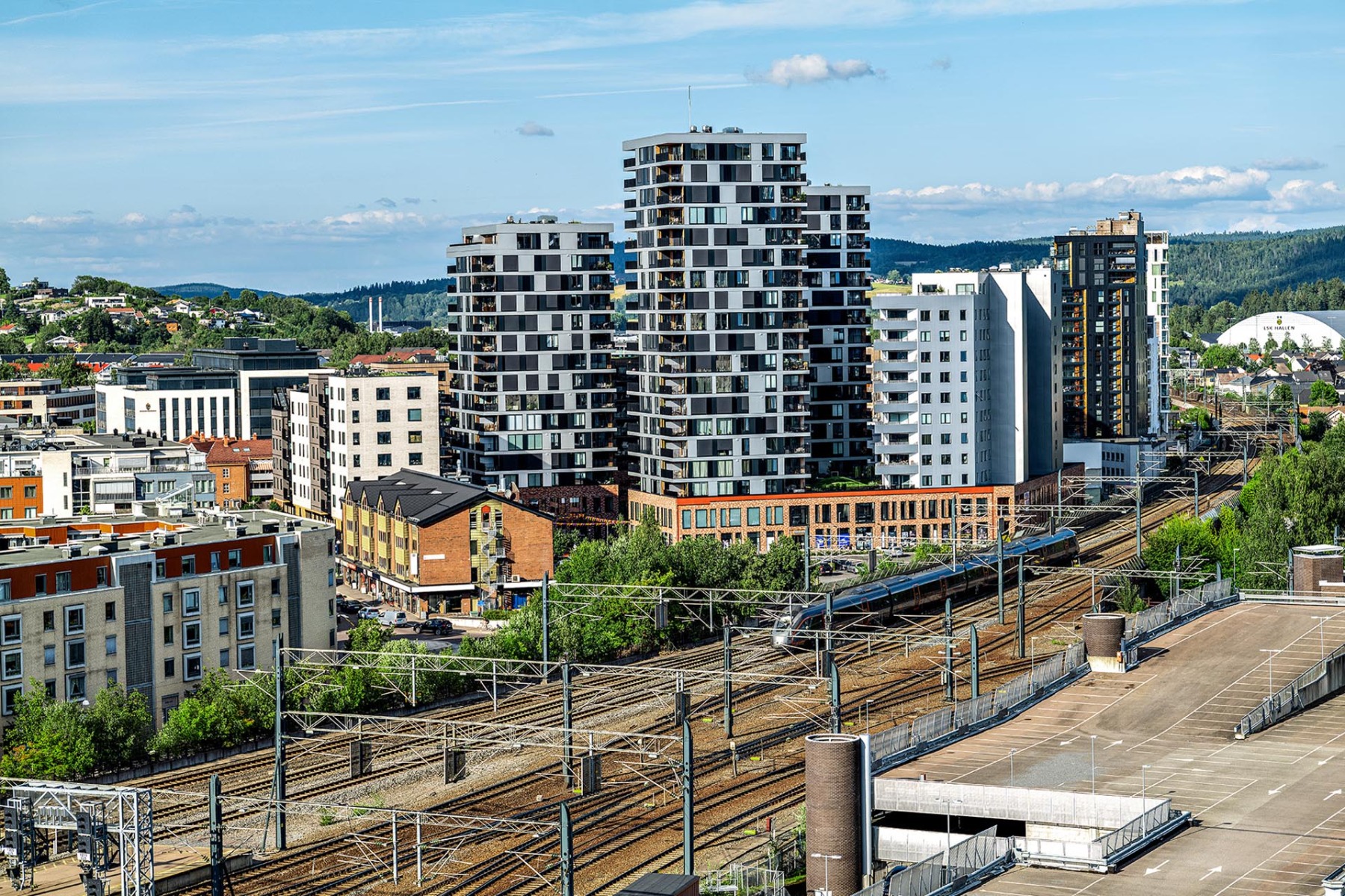 Das Stadtquartier Meierikvartalet in Lillestrøm. © WÖHR Autoparksysteme GmbH
