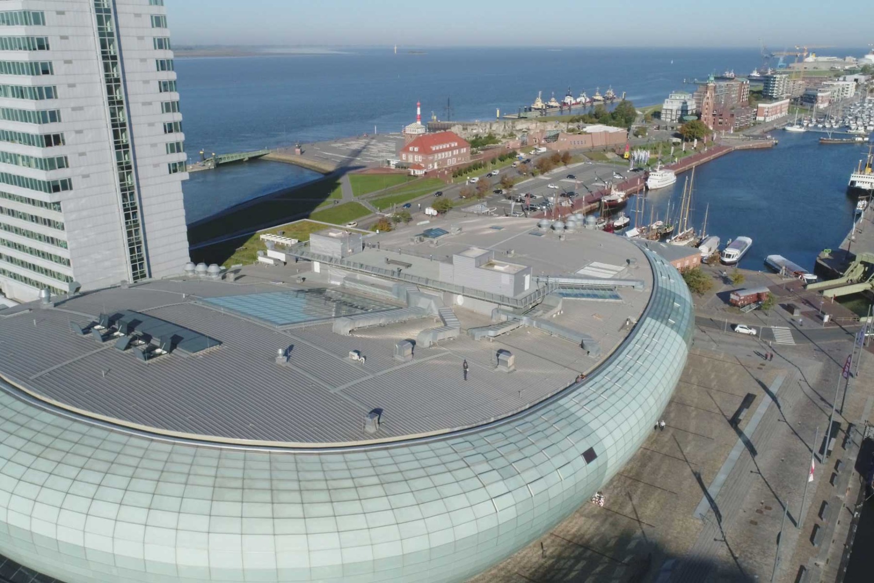 360 ° Dachrinne des Klimahauses Bremerhaven. © Triflex