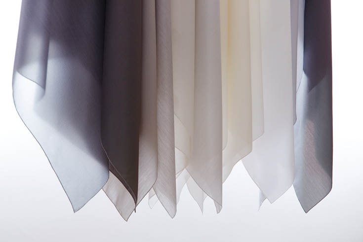 Transparente Akustikstoffe in matter Optik