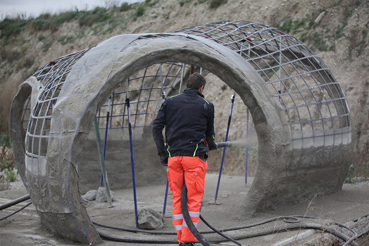 Baustellenfoto Clever Contour-Pavillon (Foto: Clever Contour)