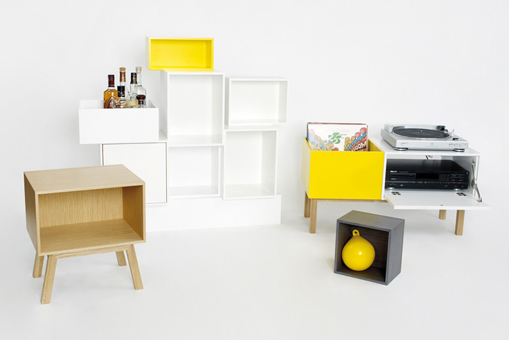 Regalsystem: Kreative Kisten