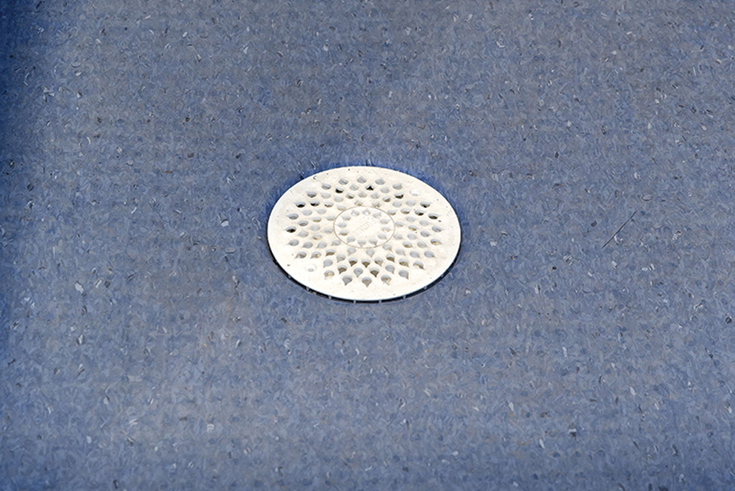 Ablaufsystem für PVC-Böden