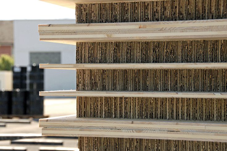 Wandbaustoff aus Papierwaben