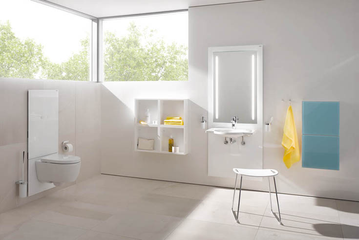 Höhenverstellbar: Waschtisch- und WC-Module