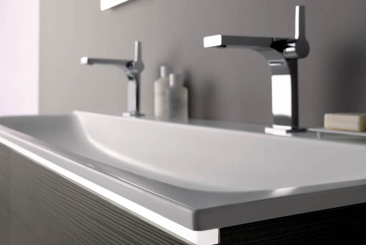 Waschtisch: Schmale Kanten