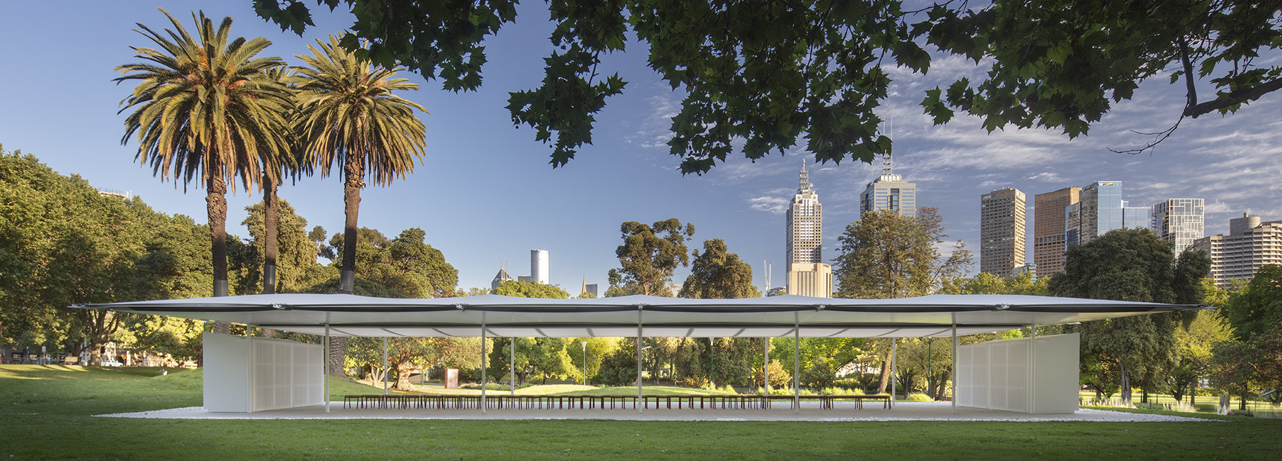 Winged airiness: MPavilion 2019 in Melbourne