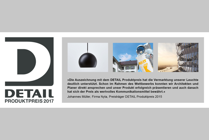 DETAIL Produktpreis 2017 - Jetzt teilnehmen