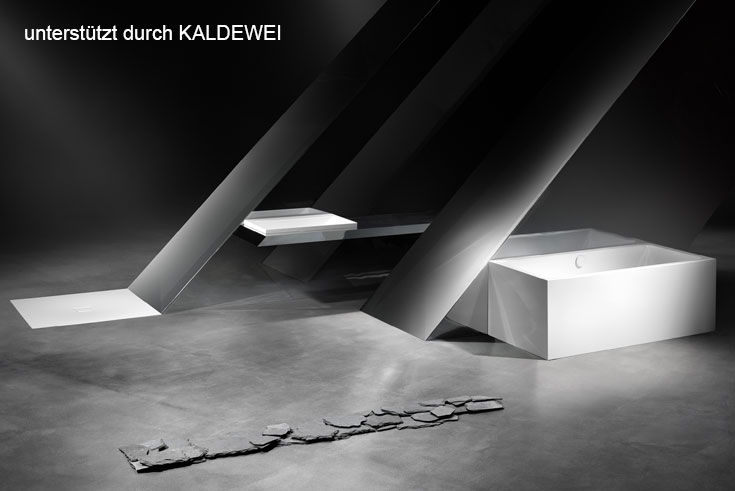 Bad-Architektur mit Stahl-Email