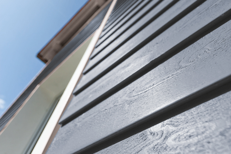 Holzfassade mit Brandschutz