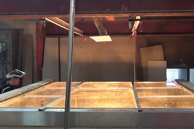 Optimiertes Brandschutzglas