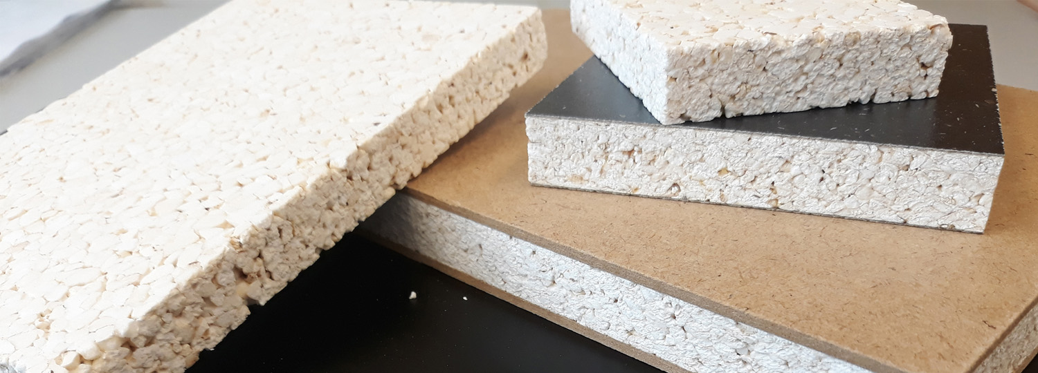 Sandwichplatten – beschichtete Popcornverbundplatten (Foto: Moira Burnett, bereitgestellt durch FNR)