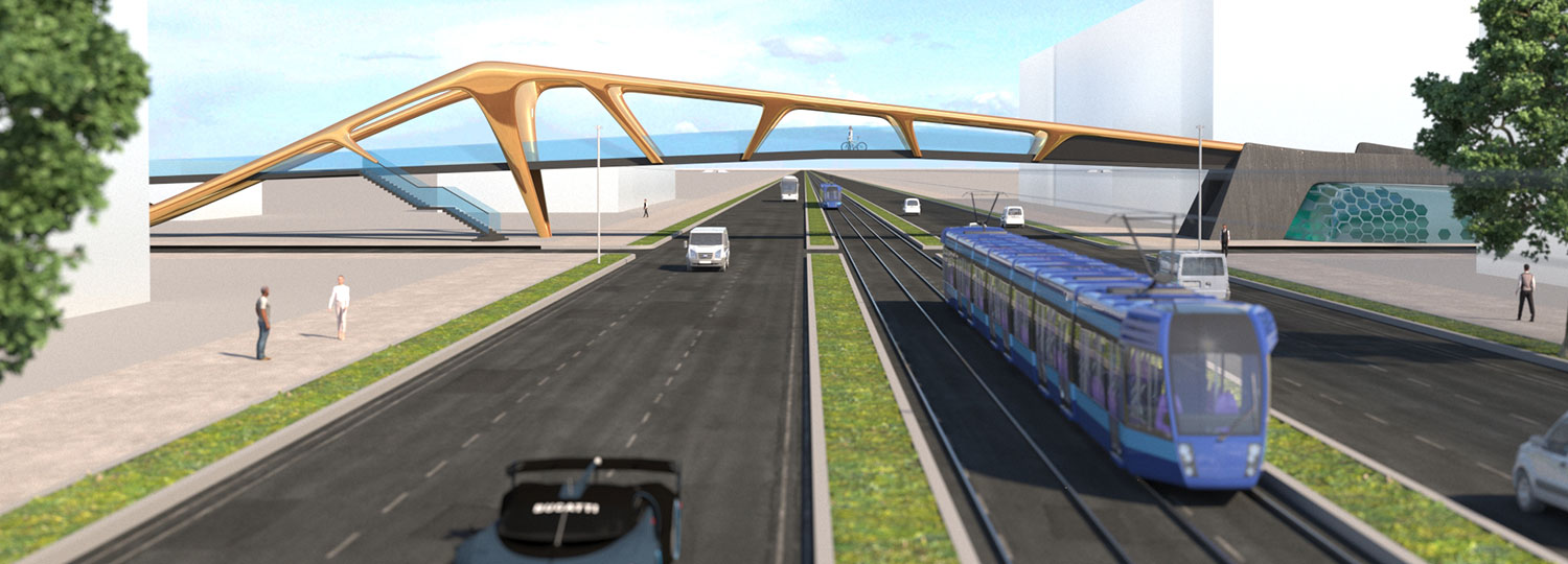 Rosengoldbrücke; Illustration: Ingenieurfakultät Bau Geo Umwelt der TU München