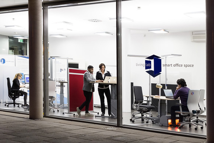 Living Lab smart office space, TU Kaiserslautern (Quelle: TU Kaiserslautern)