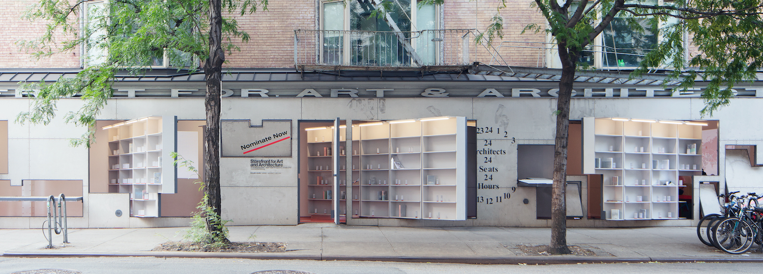 Rotating façade of books: Storefront Library by Abruzzo Bodziak Architects