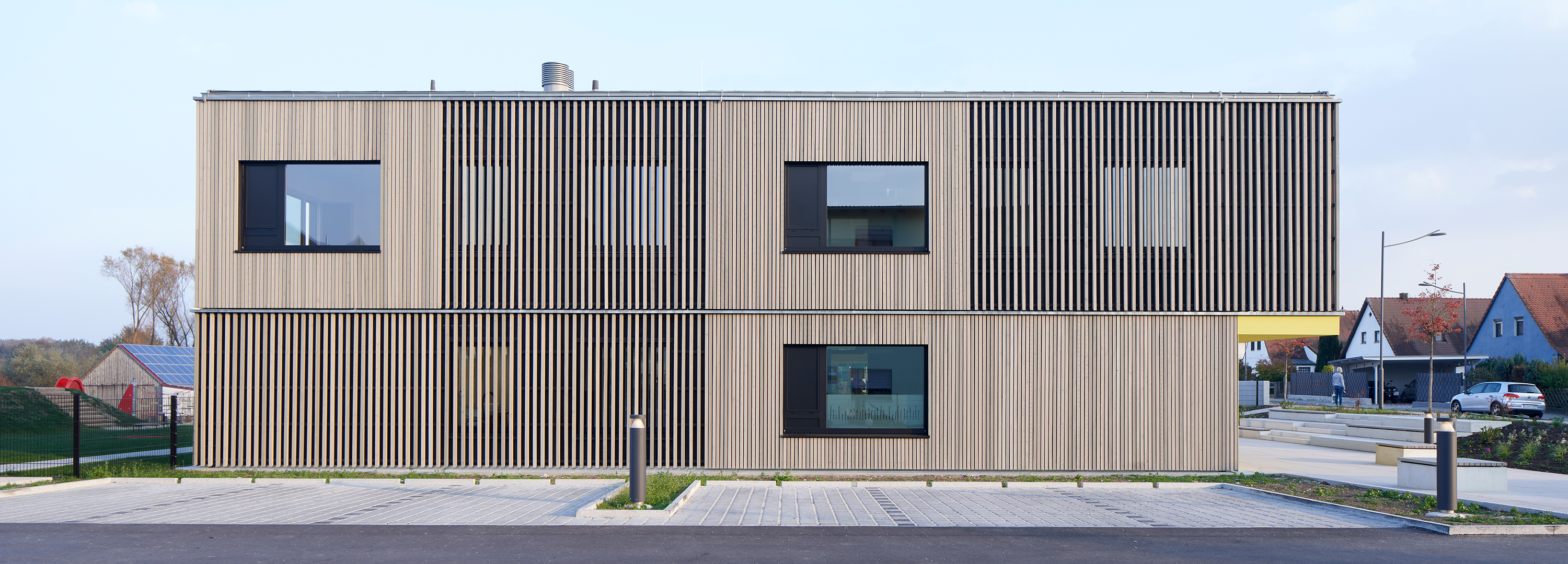 Prize-Winning Solid Wood Construction: Kindergarten with Open Centre
