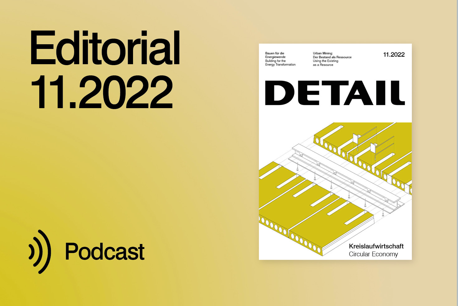 Bauteile wieder verwenden – Editorial Detail 11.2022