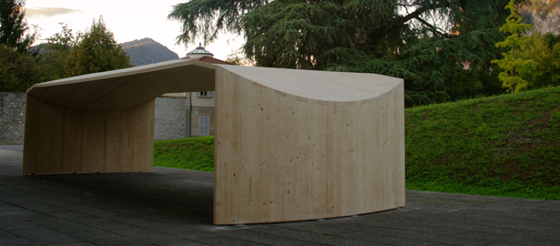 Besondere Verbindung: doppelt gekrümmte Holzschale der EPFL Lausanne