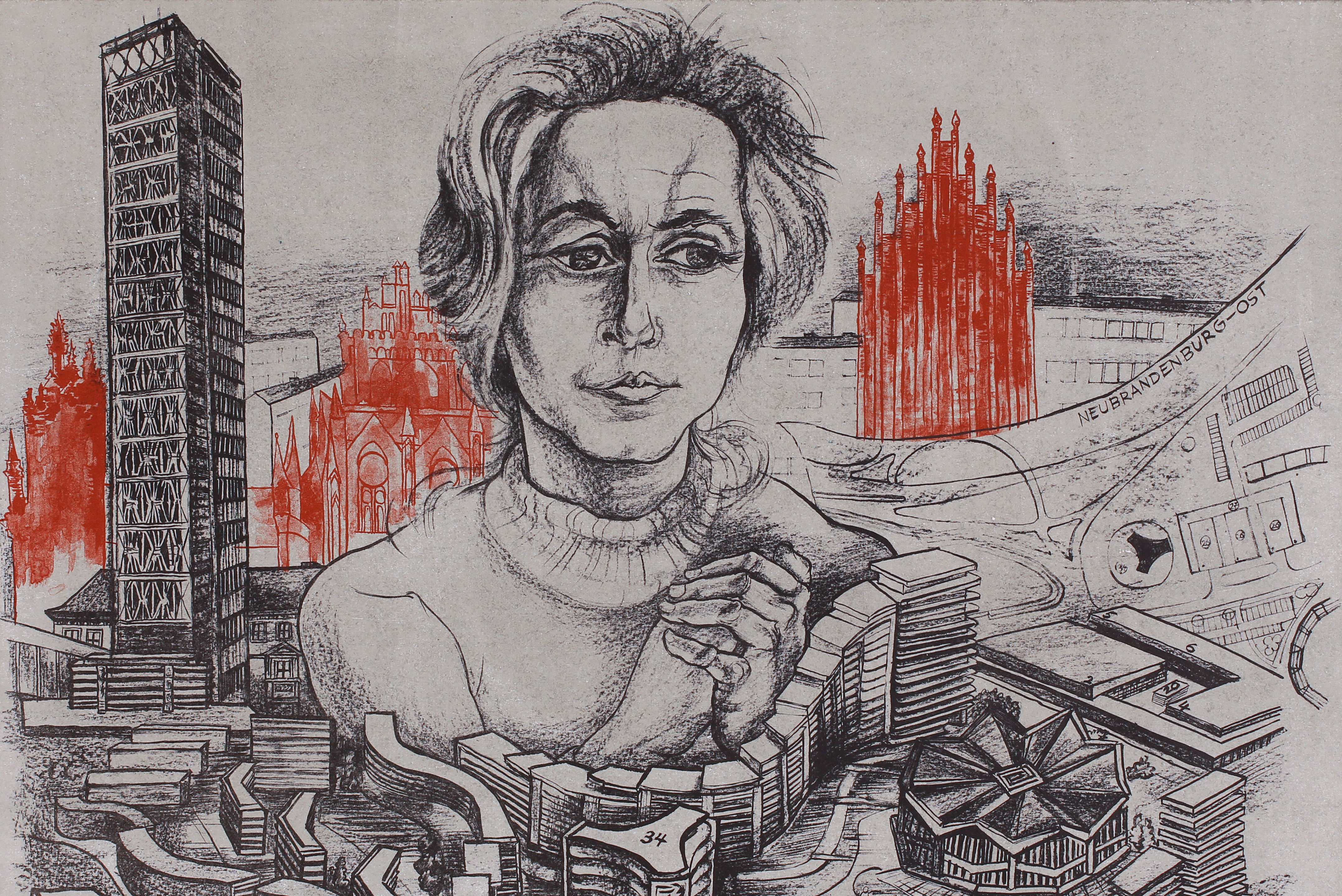 Zeichnung: Lea Grundig 1969, Privatbesitz