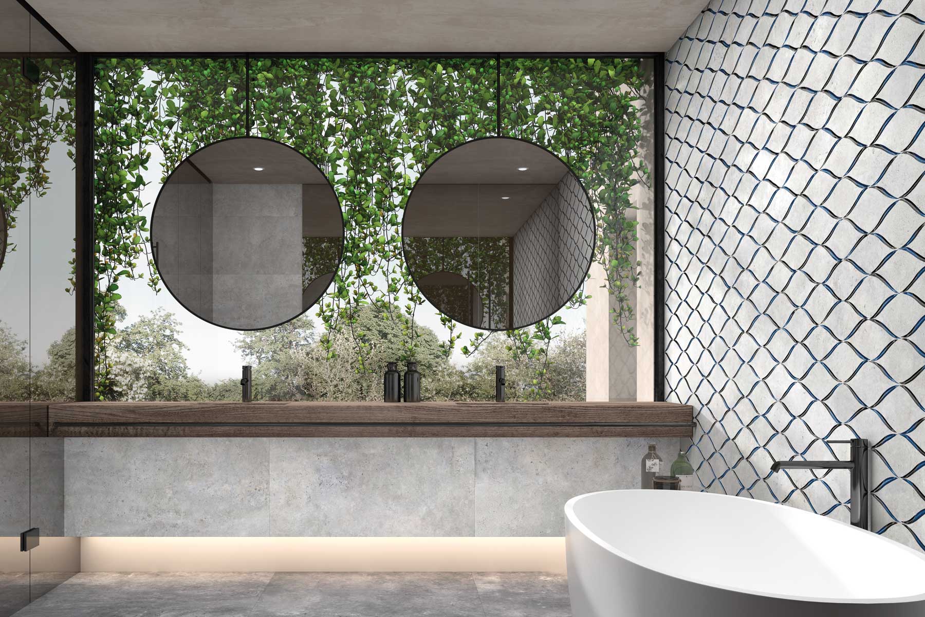 Kollektion Kangen White Wave im Format 50 x 100 cm, © Apavisa