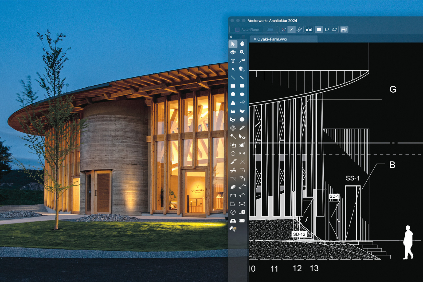 Oyaki Farm von Irohado © Tono Mirai Architects