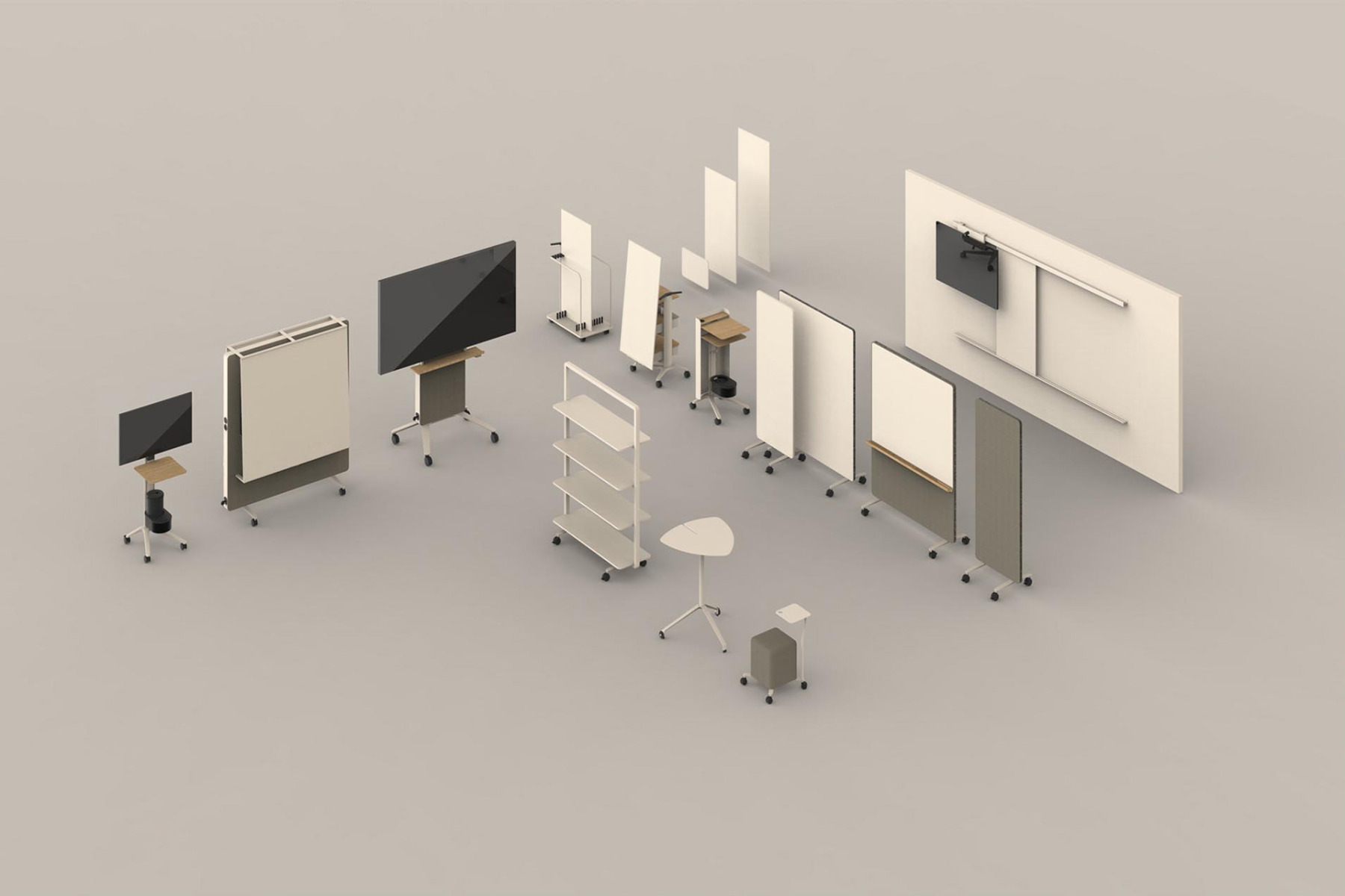 Gesamtübersicht Programm Confair Next (Design: Wilkhahn): Der gestaltbare, präzise aufeinander abgestimmte Werkzeugkasten zur Förderung der kreativen Zusammenarbeit. © Wilkhahn