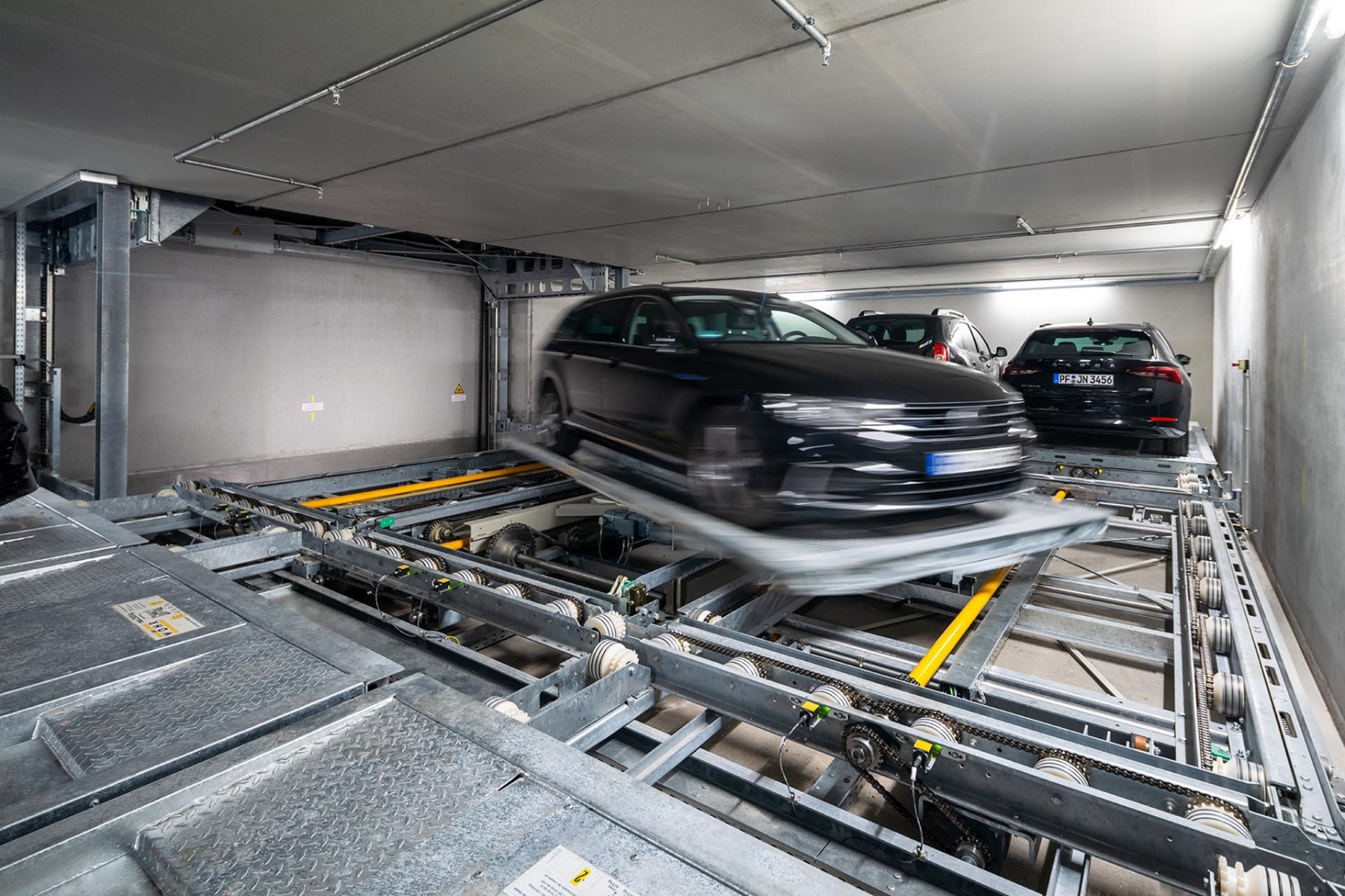 Das vollautomatische Autoparksystem Wöhr Flurparker 570. © WÖHR Autoparksysteme GmbH