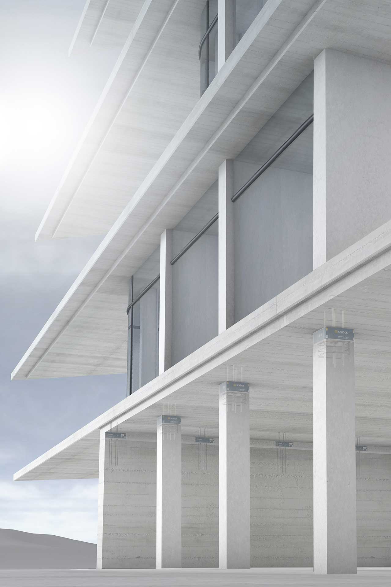 Rohbau eines Bürogebäudes als Illustration.