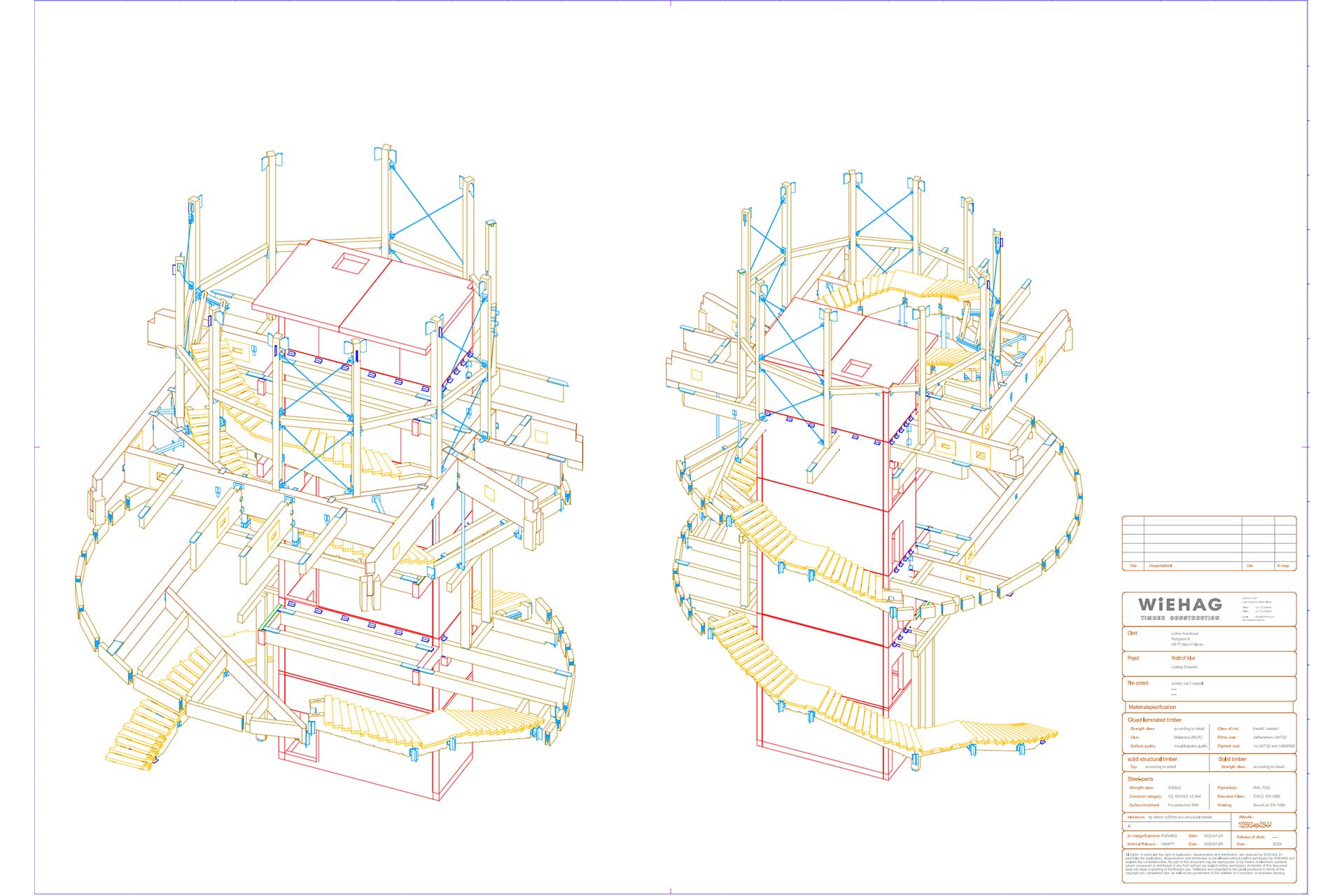 Computeranimation der Tragwerkskonstruktion
