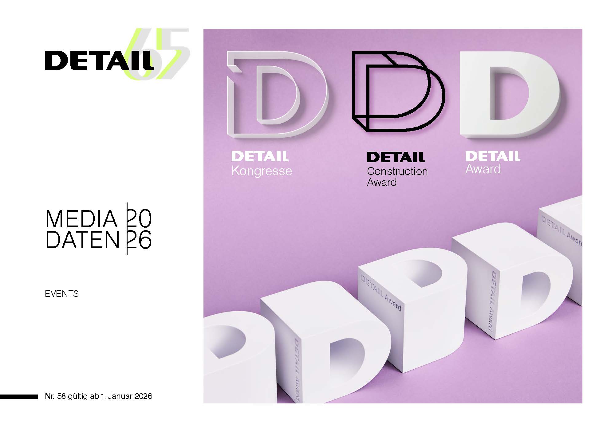 Cover der DETAIL Mediadaten Events 2026