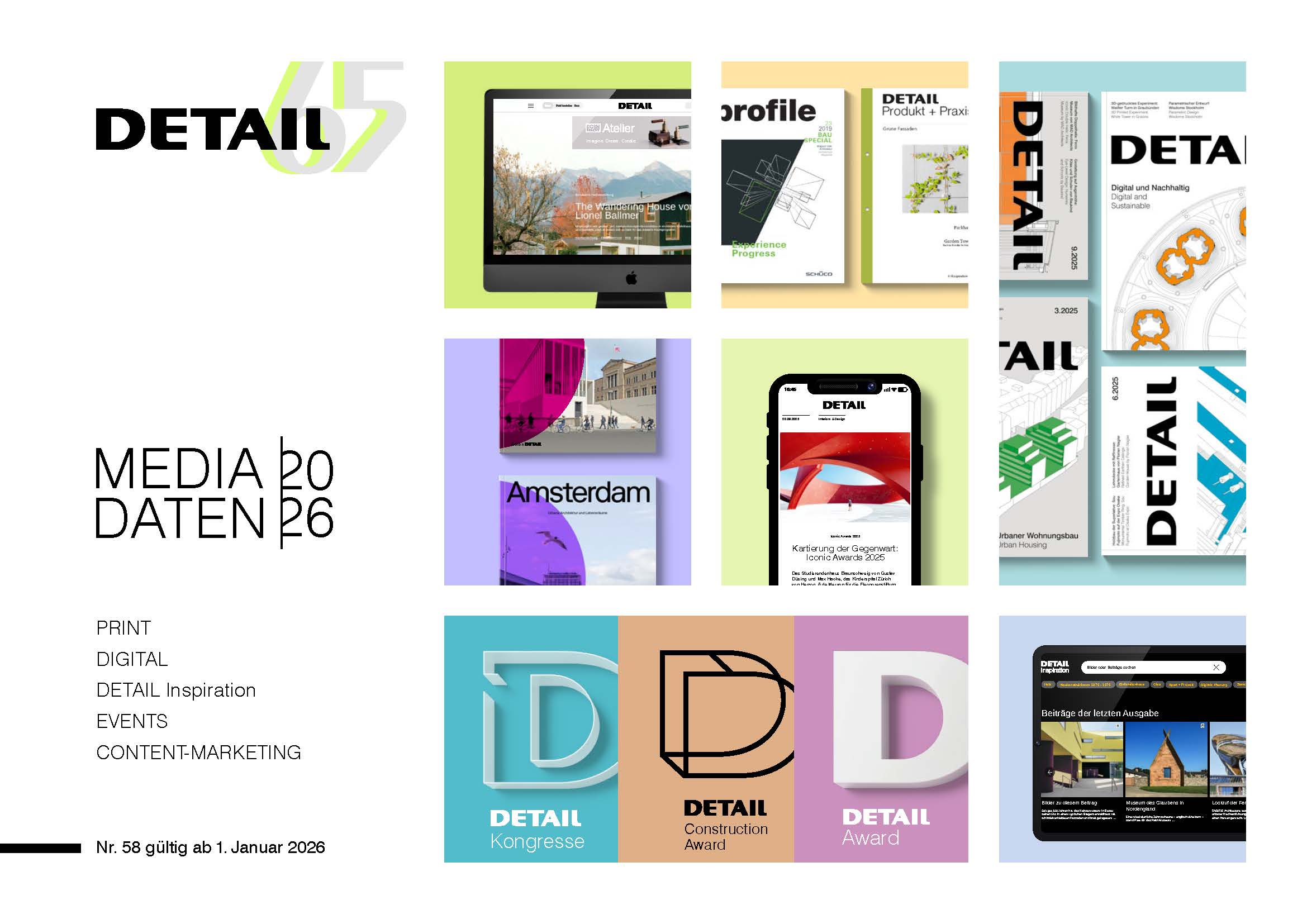 Cover der DETAIL Mediadaten Print 2026