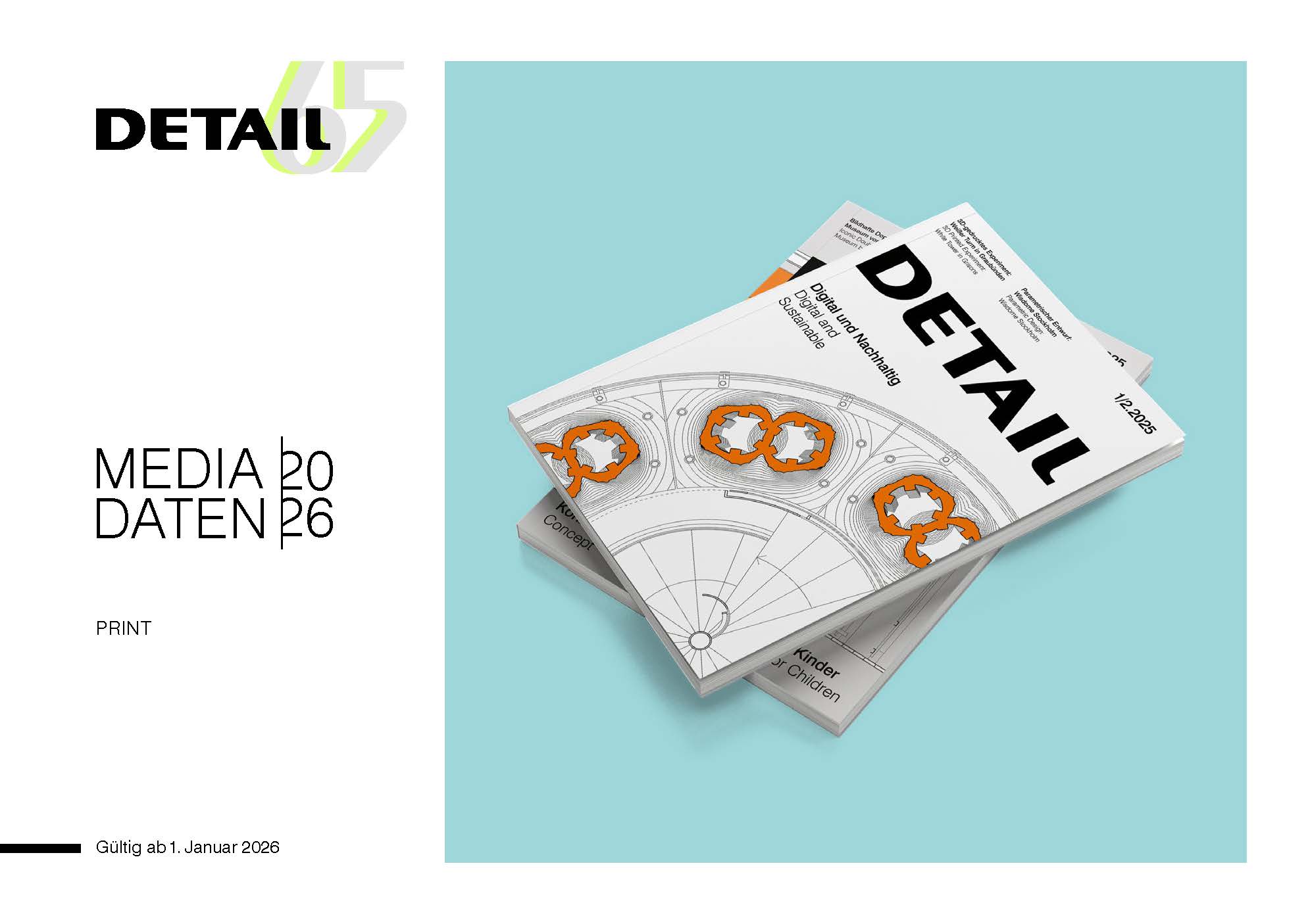 Cover der DETAIL Mediadaten Print 2026