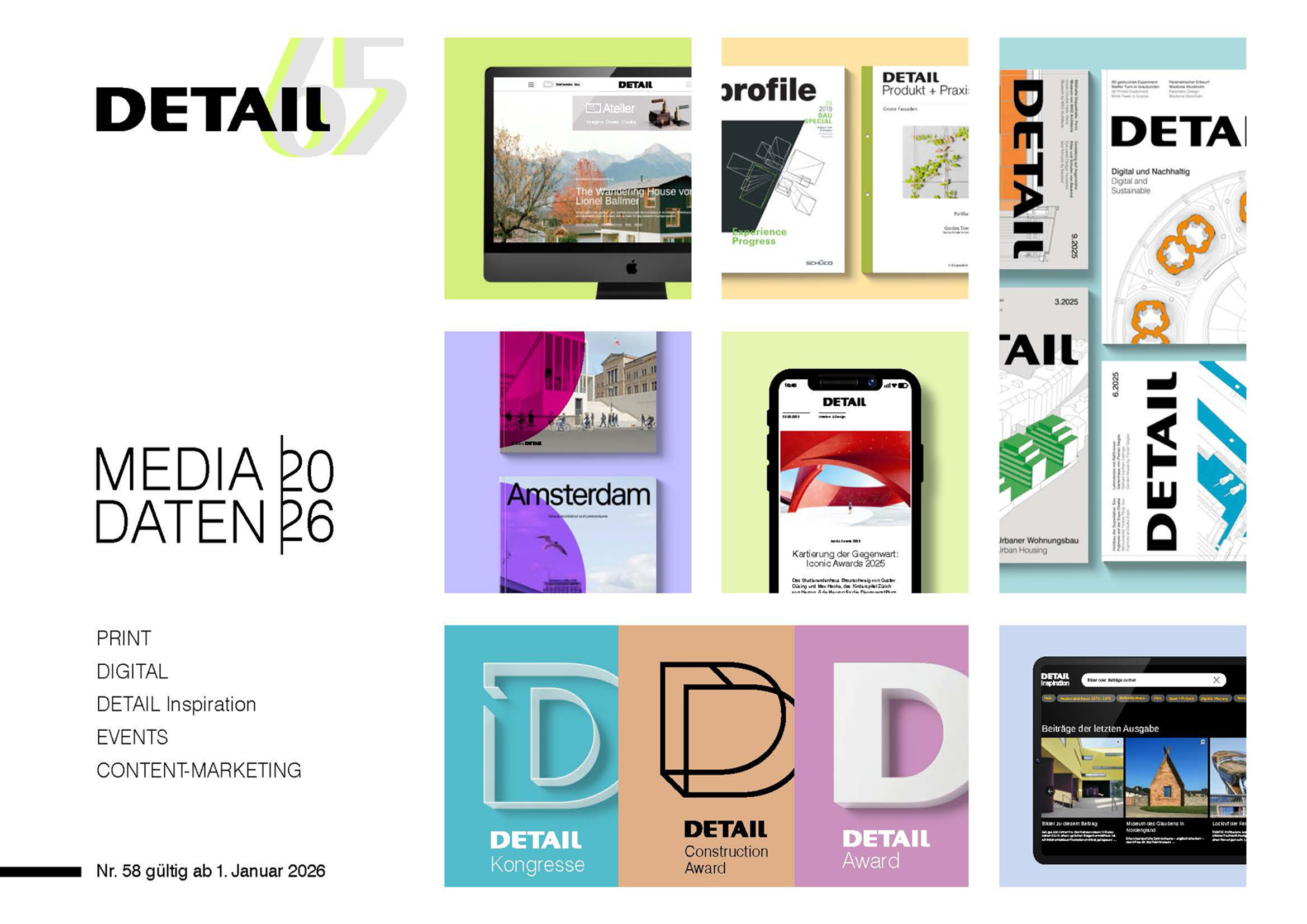 Cover of the DETAIL Media Kit 2026.