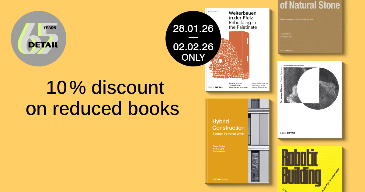 Text: 10 percent discount on reduced books only 28th January to 2nd February, 2026. Book covers from Edition DETAIL