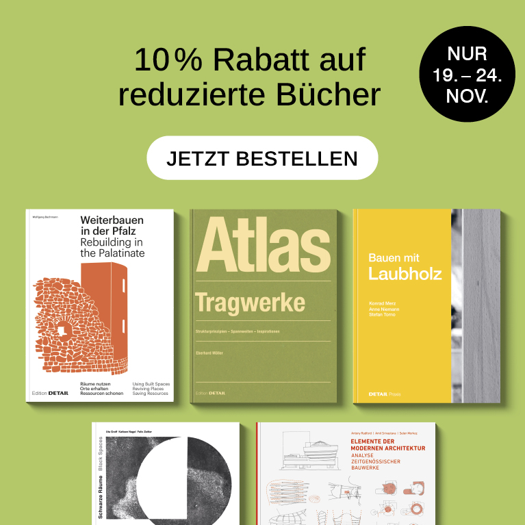 Text: 10 Prozent Rabatt auf reduzierte Bücher nur 26.-30. Juni Buchcover von Edition DETAIL