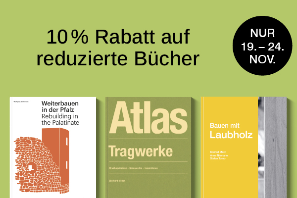 Text: 10 Prozent Rabatt auf reduzierte Bücher nur 26.-30. Juni Buchcover von Edition DETAIL