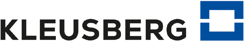 Kleusberg Logo in schwarz-blau