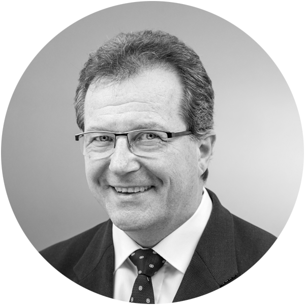 Portrait of Werner Huber in black and white