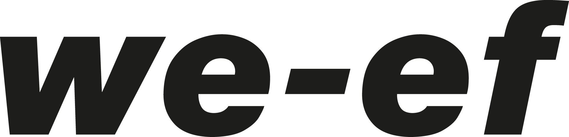Schwarzes we-ef Logo