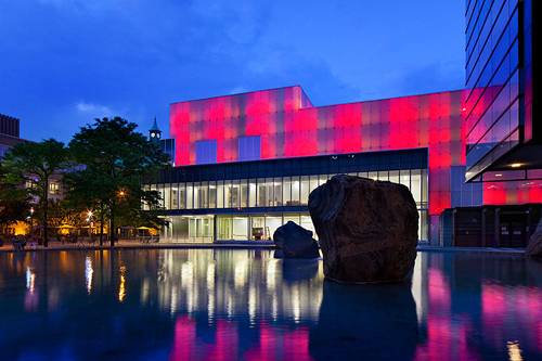 programmable LED panels to create a pixelated colour façade programmable LED panels to create a pixelated colour façade