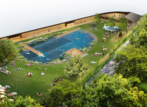 Riehen Natural Swimming Pool by Herzog & de Meuron