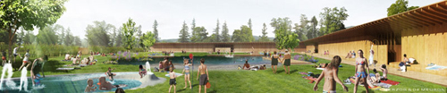 Riehen Natural Swimming Pool by Herzog & de Meuron