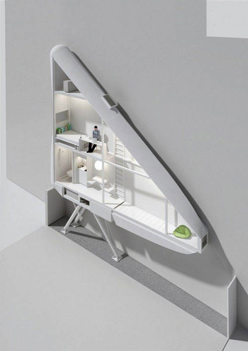 The perhaps narrowest building in the world Interior of Keret House
