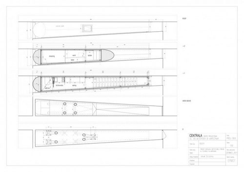 Plan for Keret House Plan for thinnest house in the world
