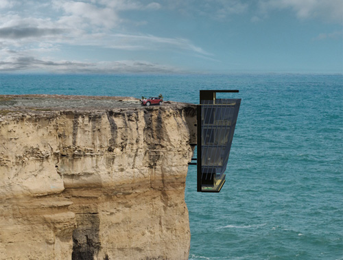 Cliff-hanger: Holiday home in Australia